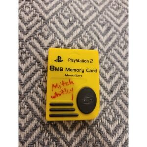 Vintage Playstation 2 PS2 8 MB Memory Card Magic Gate Yellow